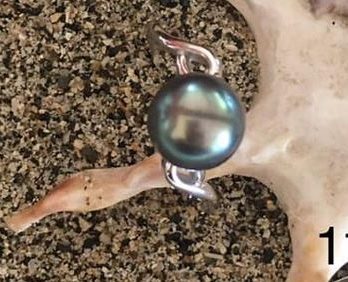 Bague plaquée argent une perle de Tahiti ref BGPAG 11